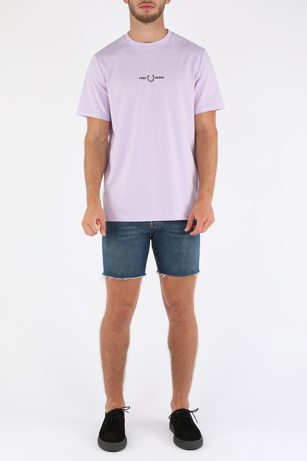 חולצת טי עם לוגו רקום FRED PERRY